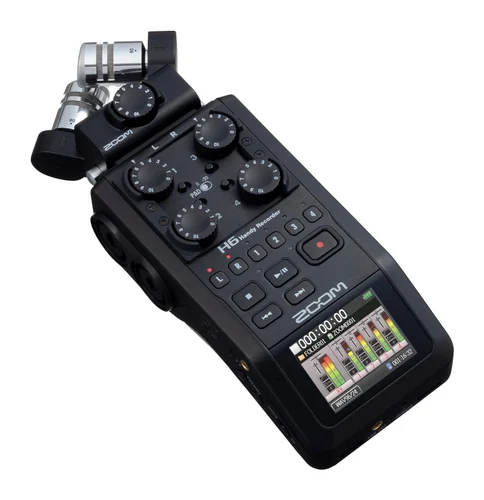 Zoom H6 6-Track Portable Recorder Stereo Microphones 4 XLR/TRS