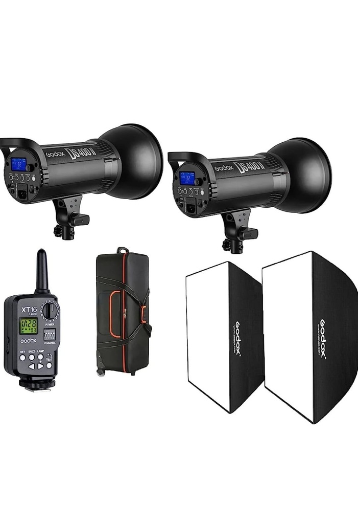 2 GODOX DS400II with stand
