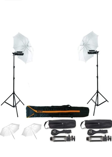 2 no video lights with umbrella